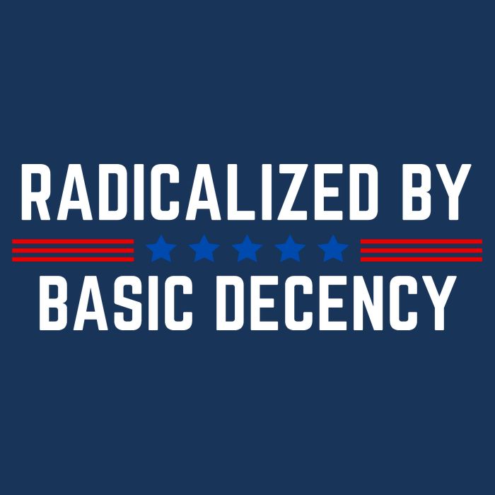 Radicalized By Basic Decency Funny Quote Infant Baby Jersey Bodysuit