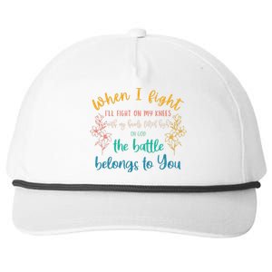 Retro Battle Belongs To The Lord ChristianInspirational Snapback Five-Panel Rope Hat