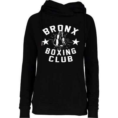 Retro Bronx Boxing Club Vintage Distressed Boxer Gift Womens Funnel Neck Pullover Hood