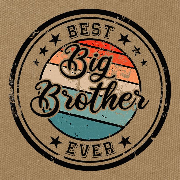 Retro Best Big Brother Ever Big Brother Cotton Canvas Backpack