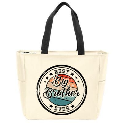 Retro Best Big Brother Ever Big Brother Zip Tote Bag