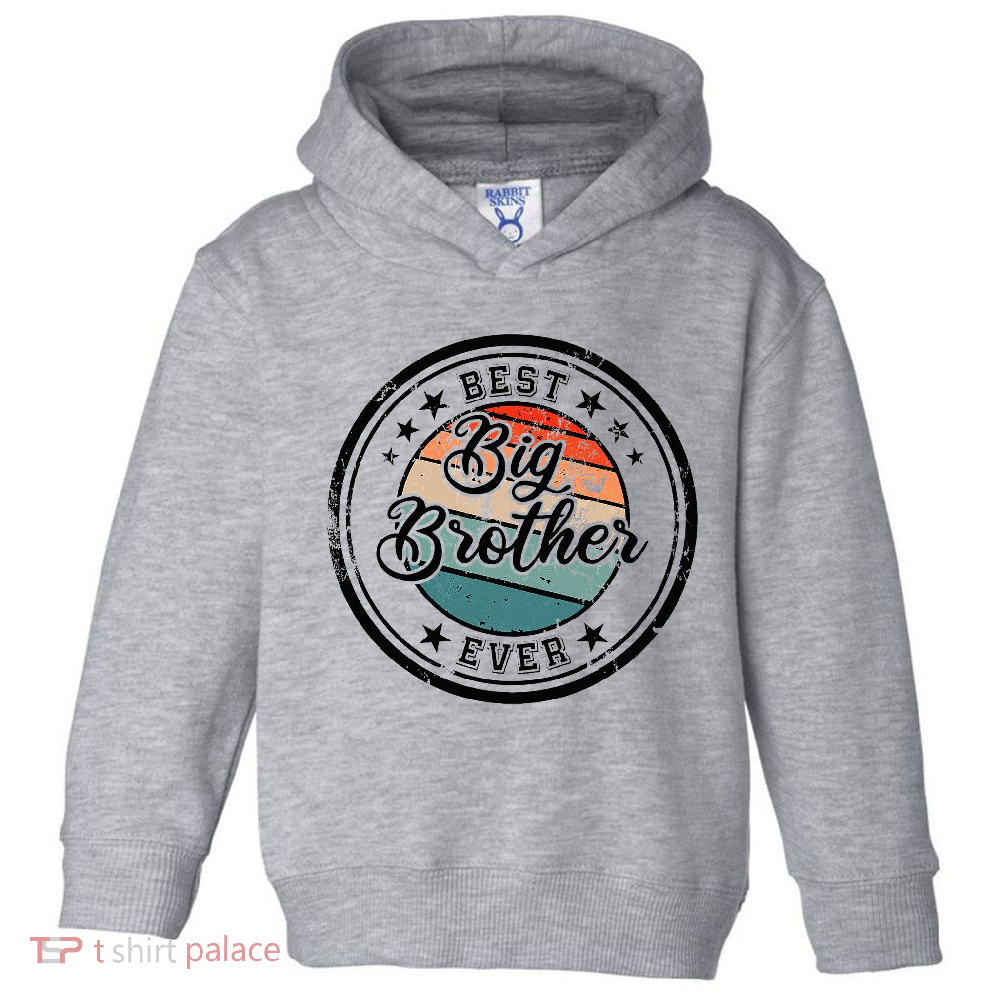 Retro Best Big Brother Ever Big Brother Toddler Hoodie