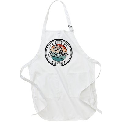 Retro Best Big Brother Ever Big Brother Full-Length Apron With Pockets