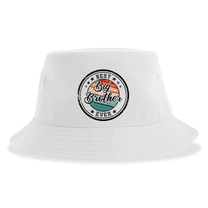 Retro Best Big Brother Ever Big Brother Sustainable Bucket Hat