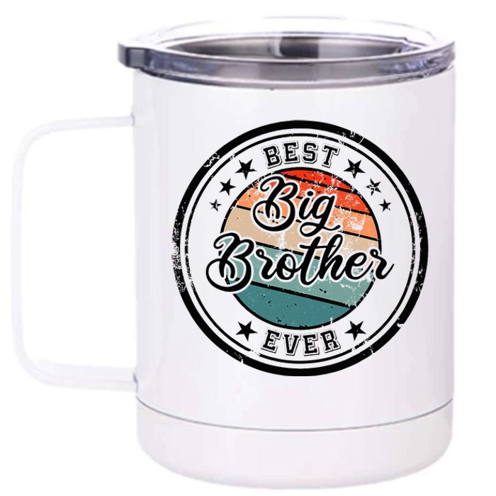 Retro Best Big Brother Ever Big Brother 12 oz Stainless Steel Tumbler Cup