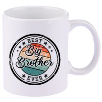 Retro Best Big Brother Ever Big Brother 11oz C Handle Ceramic Mug