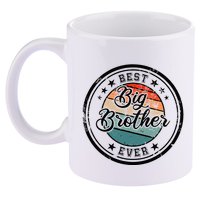Retro Best Big Brother Ever Big Brother 11oz C Handle Ceramic Mug