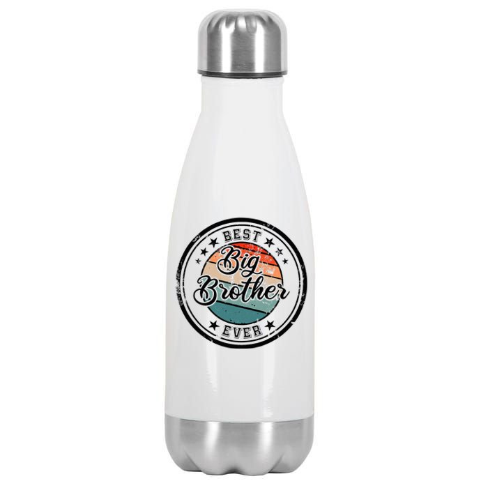 Retro Best Big Brother Ever Big Brother Stainless Steel Insulated Water Bottle