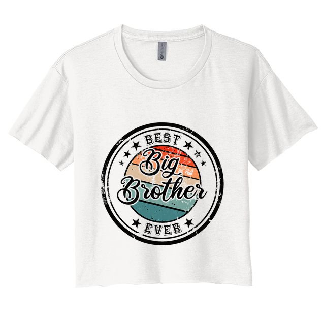 Retro Best Big Brother Ever Big Brother Crop Top