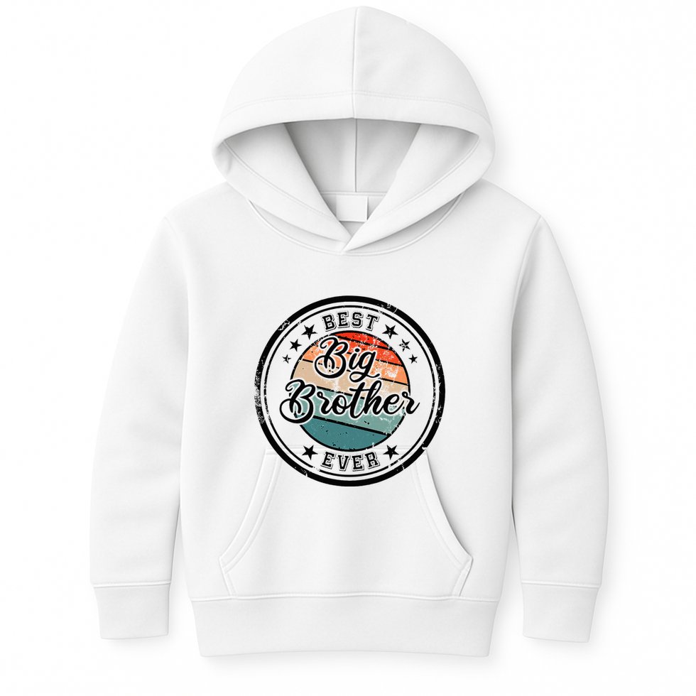 Retro Best Big Brother Ever Big Brother Kids Hoodie