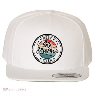 Retro Best Big Brother Ever Big Brother Wool Snapback Cap