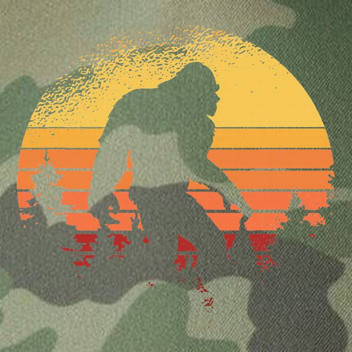 Retro Bigfoot Believer Silhouette Sasquatch Hide And Seek Legacy Tie Dye Trucker Hat