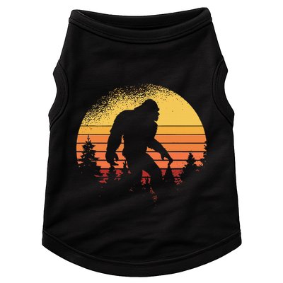Retro Bigfoot Believer Silhouette Sasquatch Hide And Seek Doggie Tank