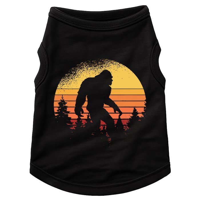 Retro Bigfoot Believer Silhouette Sasquatch Hide And Seek Doggie Tank