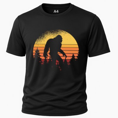 Retro Bigfoot Believer Silhouette Sasquatch Hide And Seek Performance Shirt