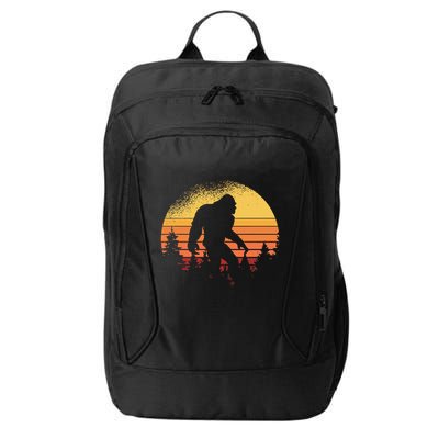 Retro Bigfoot Believer Silhouette Sasquatch Hide And Seek City Backpack
