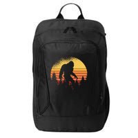 Retro Bigfoot Believer Silhouette Sasquatch Hide And Seek City Backpack