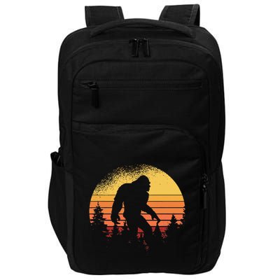 Retro Bigfoot Believer Silhouette Sasquatch Hide And Seek Impact Tech Backpack