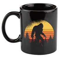 Retro Bigfoot Believer Silhouette Sasquatch Hide And Seek 11oz C Handle Ceramic Mug