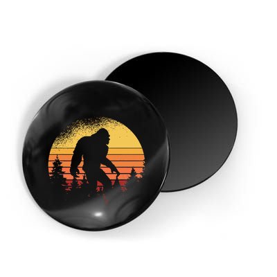 Retro Bigfoot Believer Silhouette Sasquatch Hide And Seek Magnet