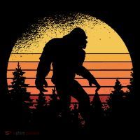 Retro Bigfoot Believer Silhouette Sasquatch Hide And Seek Premium T-Shirt