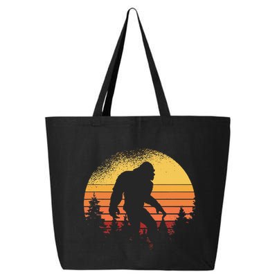 Retro Bigfoot Believer Silhouette Sasquatch Hide And Seek 25L Jumbo Tote