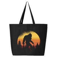 Retro Bigfoot Believer Silhouette Sasquatch Hide And Seek 25L Jumbo Tote