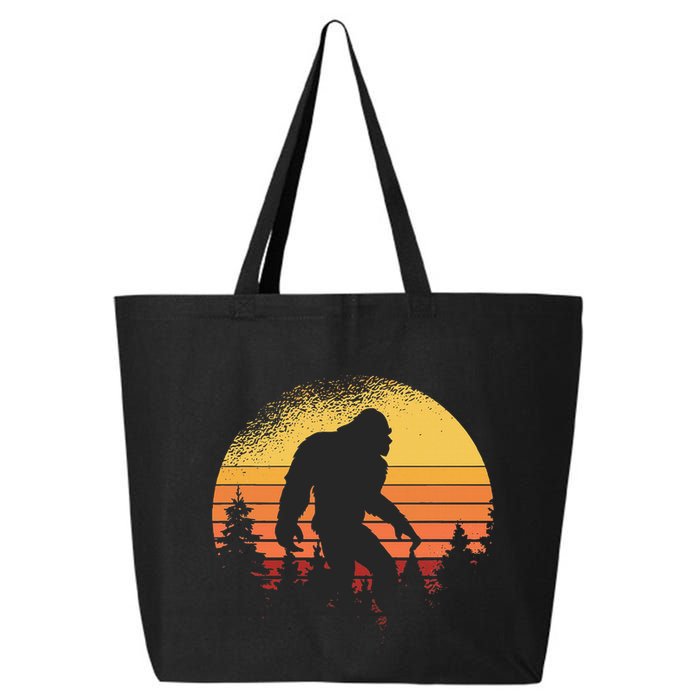 Retro Bigfoot Believer Silhouette Sasquatch Hide And Seek 25L Jumbo Tote