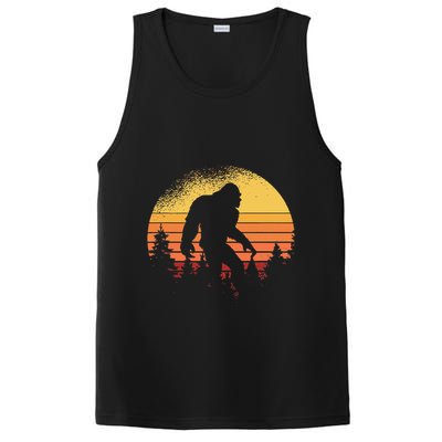 Retro Bigfoot Believer Silhouette Sasquatch Hide And Seek PosiCharge Competitor Tank
