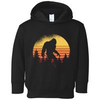 Retro Bigfoot Believer Silhouette Sasquatch Hide And Seek Toddler Hoodie