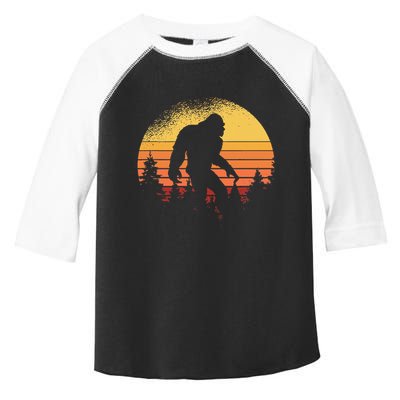 Retro Bigfoot Believer Silhouette Sasquatch Hide And Seek Toddler Fine Jersey T-Shirt