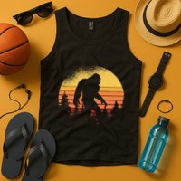 Retro Bigfoot Believer Silhouette Sasquatch Hide And Seek Tank Top