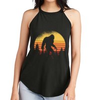 Retro Bigfoot Believer Silhouette Sasquatch Hide And Seek Women's Perfect Tri Rocker Tank