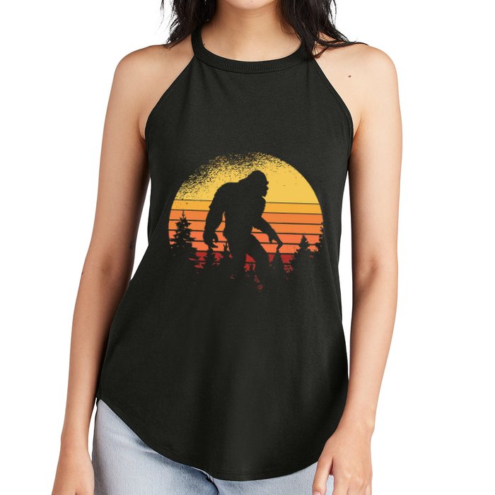 Retro Bigfoot Believer Silhouette Sasquatch Hide And Seek Women's Perfect Tri Rocker Tank