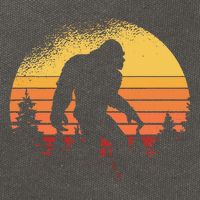 Retro Bigfoot Believer Silhouette Sasquatch Hide And Seek Cotton Canvas Backpack