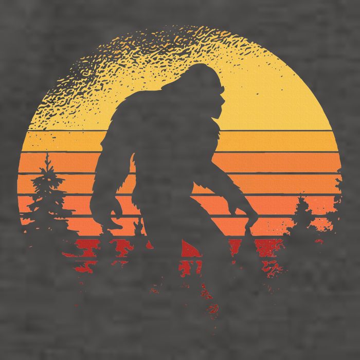 Retro Bigfoot Believer Silhouette Sasquatch Hide And Seek Vector Backpack