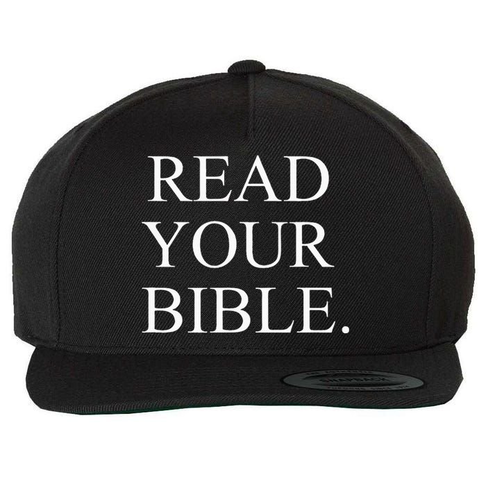 Readyour Bible Bold Christian Witnessing Statement Wool Snapback Cap