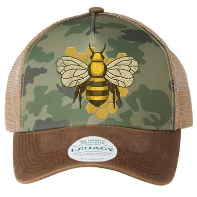 Retro Beekeeper Beekeeping Bumblebee Vintage Save The Bees Legacy Tie Dye Trucker Hat