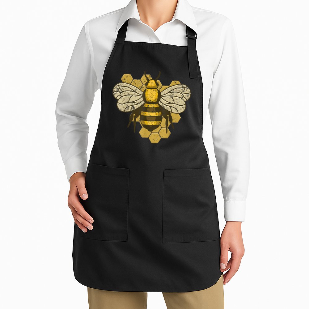 Retro Beekeeper Beekeeping Bumblebee Vintage Save The Bees Apron