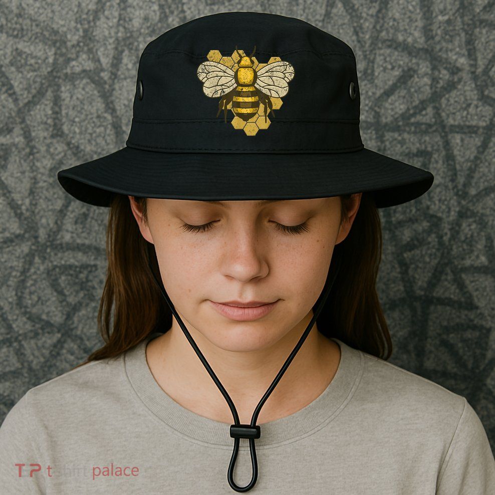 Retro Beekeeper Beekeeping Bumblebee Vintage Save The Bees Bucket Hat
