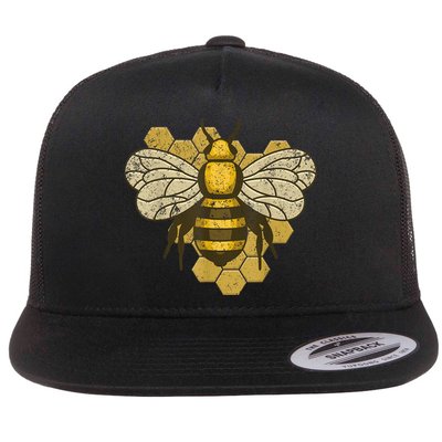 Retro Beekeeper Beekeeping Bumblebee Vintage Save The Bees Flatbill Hat