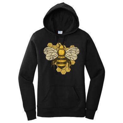 Retro Beekeeper Beekeeping Bumblebee Vintage Save The Bees Women's Pullover Hoodie