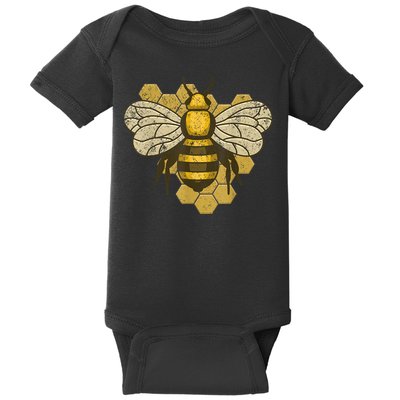 Retro Beekeeper Beekeeping Bumblebee Vintage Save The Bees Baby Bodysuit