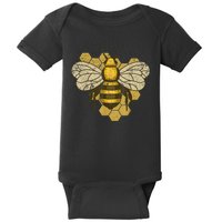 Retro Beekeeper Beekeeping Bumblebee Vintage Save The Bees Baby Bodysuit