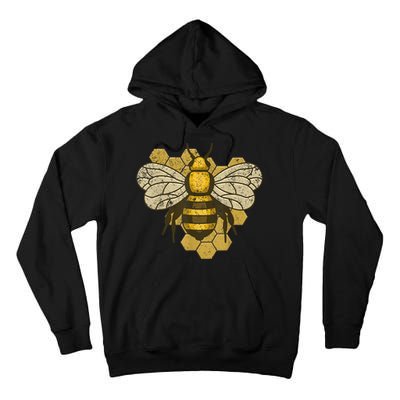 Retro Beekeeper Beekeeping Bumblebee Vintage Save The Bees Tall Hoodie