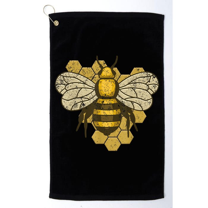 Retro Beekeeper Beekeeping Bumblebee Vintage Save The Bees Golf Towel
