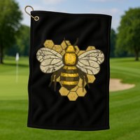 Retro Beekeeper Beekeeping Bumblebee Vintage Save The Bees Golf Towel