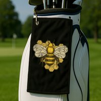 Retro Beekeeper Beekeeping Bumblebee Vintage Save The Bees Golf Towel