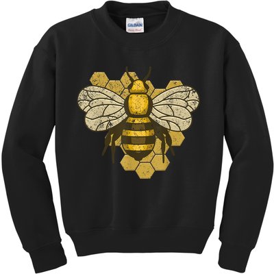 Retro Beekeeper Beekeeping Bumblebee Vintage Save The Bees Kids Sweatshirt