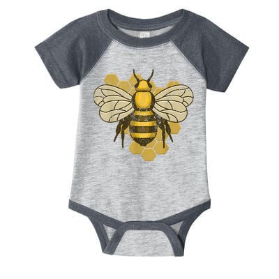 Retro Beekeeper Beekeeping Bumblebee Vintage Save The Bees Infant Baby Jersey Bodysuit